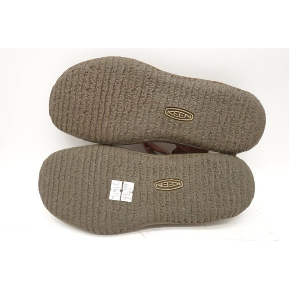 Keen Logo Red Brown Canvas Adjustable Bumper Toe Loafers Shoes Women's 8 - Picture 11 of 11